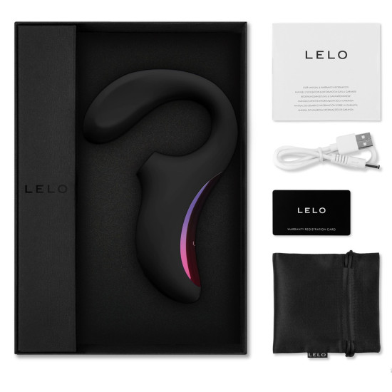 Кліторально-вагінальний звуковий стимулятор, чорний LELO Enigma Black