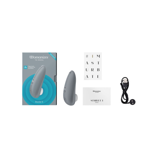 Сірий вакуумний кліторальний стимулятор Womanizer Starlet 3 Grey