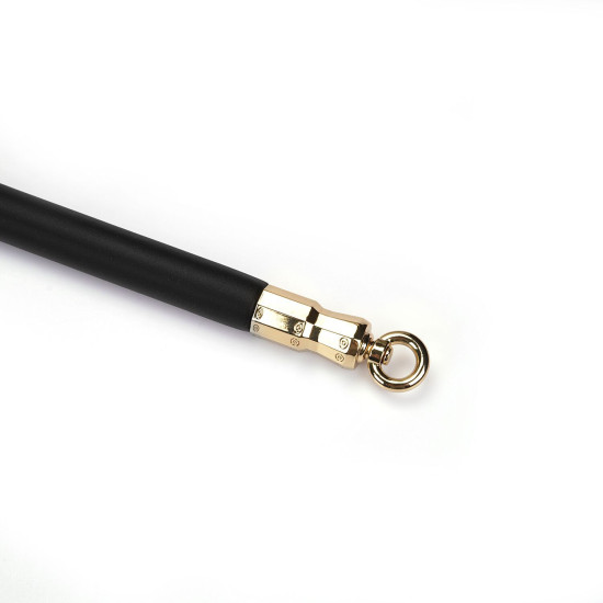 Фиксатор-распорка для ног из экокожи Liebe Seele Black Organosilicon Spreader Bar
