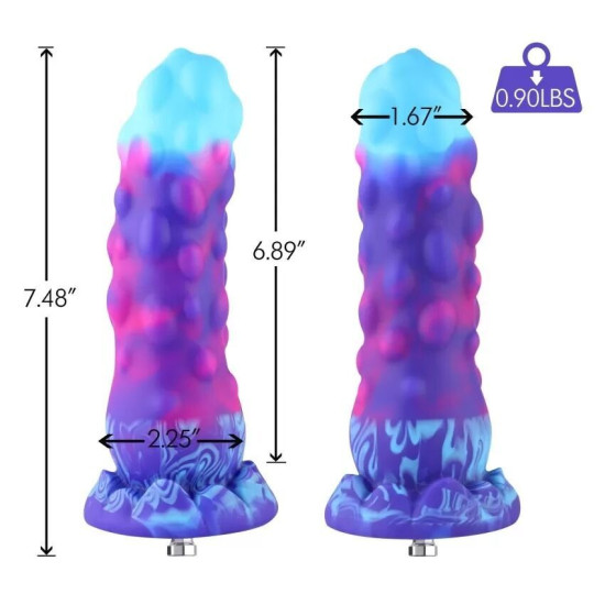 Силиконовый фаллоимитатор длины 19 см Hismith Silicone Dildo HSA138 Monster Series, 7.48"