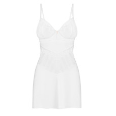 Пеньюар, мереживний ліф, стрінги в комплекті Obsessive Alissium Chemise & Thong, XS/S