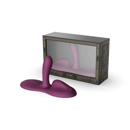 Смарт-вібратор Sit-on-top, 9 моторів, фіолетовий Zalo Flora Smart Vibrating Pad Velvet Purple