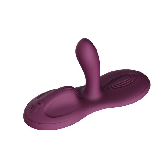 Смарт-вібратор Sit-on-top, 9 моторів, фіолетовий Zalo Flora Smart Vibrating Pad Velvet Purple