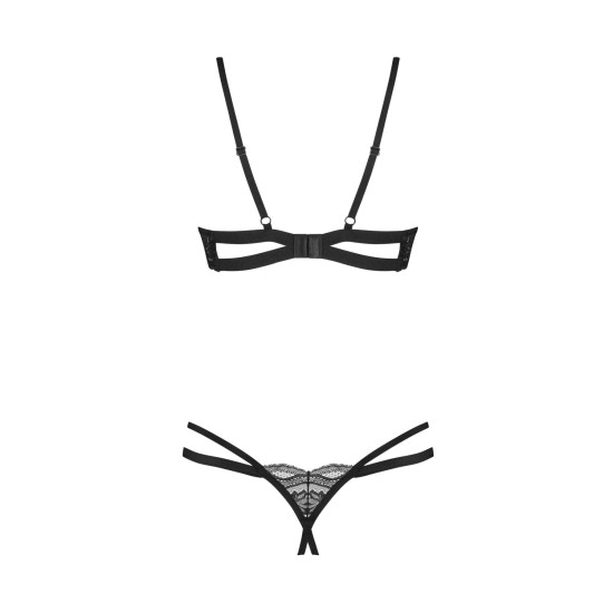 Комплект з відкритим доступом Obsessive Nutris 2-pcs Crotchless Set, XL/2XL