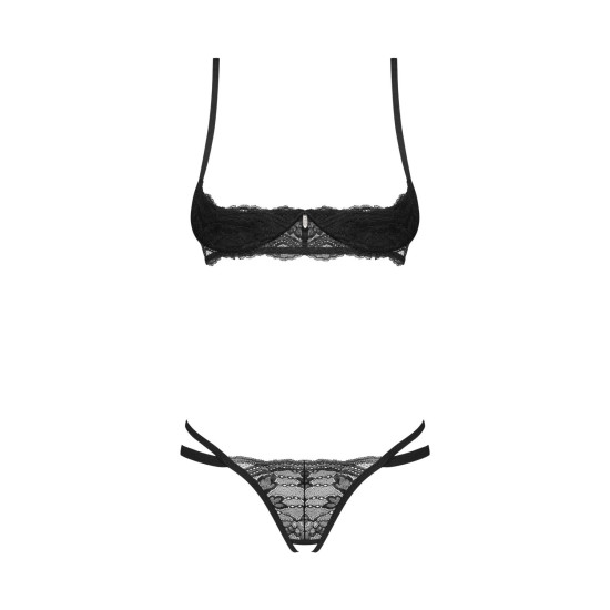 Комплект з відкритим доступом Obsessive Nutris 2-pcs Crotchless Set, XL/2XL