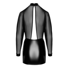 Платье, черное Noir Handmade F348 Powerwetlook and Tulle Dress, L