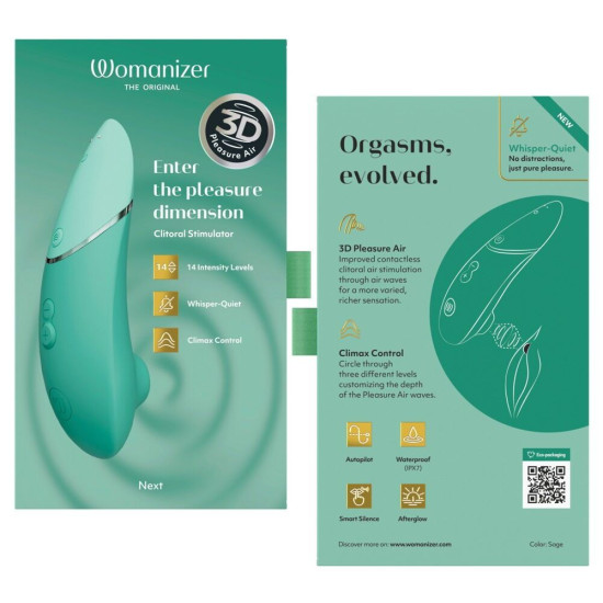Вакуумний кліторальний стимулятор Womanizer Next Sage