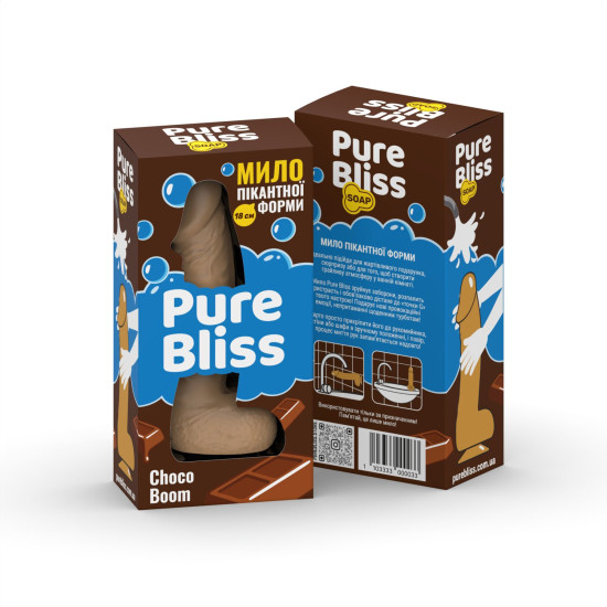Ароматне мило у формі члена з ароматом шоколаду Pure Bliss Brown Choco Boom, 18 cm