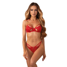 Комплект Obsessive Matildea 2-Pcs Crotchless Set, розмір 2XL/3XL