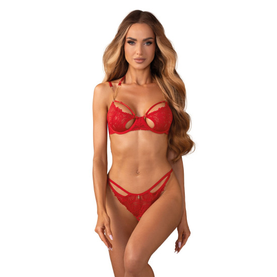 Комплект Obsessive Matildea 2-Pcs Crotchless Set, размер 2XL/3XL