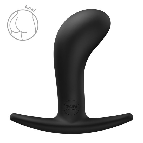 Анальная пробка с тонким ограничителем, черная, диаметр 3.3 см Fun Factory BOOTIE M Black