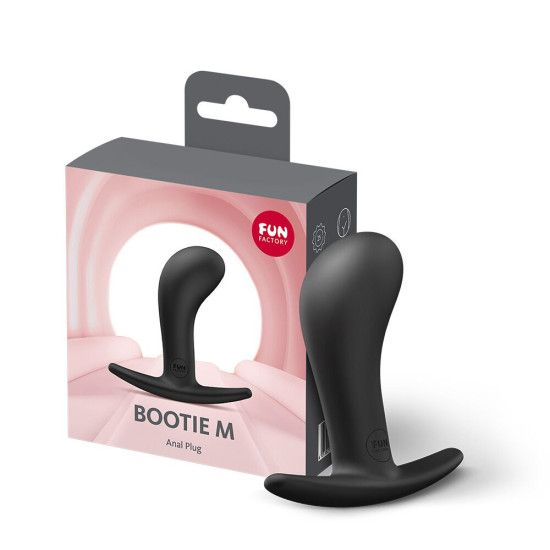 Анальная пробка с тонким ограничителем, черная, диаметр 3.3 см Fun Factory BOOTIE M Black