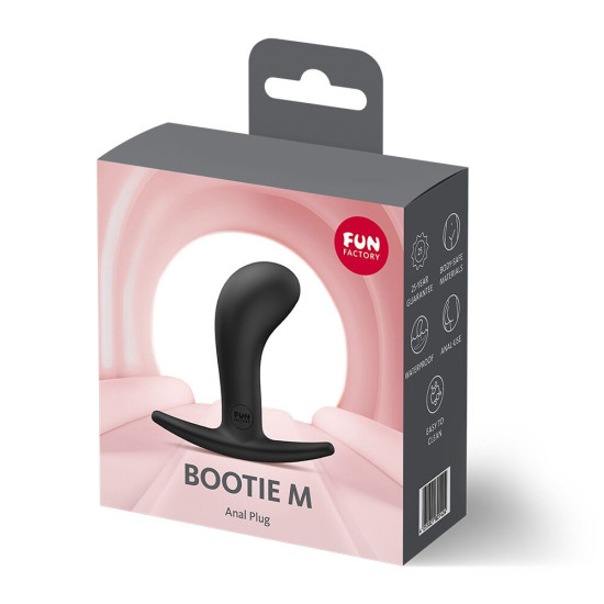 Анальная пробка с тонким ограничителем, черная, диаметр 3.3 см Fun Factory BOOTIE M Black