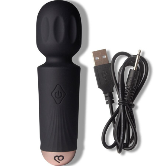 Вібромасажер, 16 режимів Rocks Off Mini Wand Black Tulip