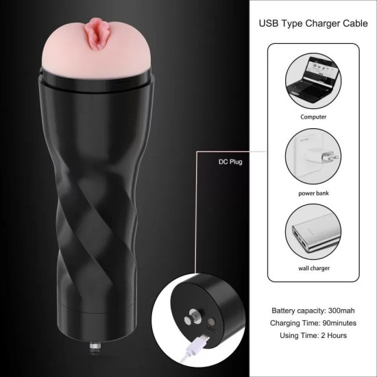 Мастурбатор с вибрацией, совместимый с секс-машинами бренда Hismith Male Masturbation Cup