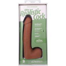 Фаллоимитатор с мошонкой, длина 22.9 см, карамельный Doc Johnson The Realistic Cock ULTRASKYN - 9 Inch with Balls Caramel