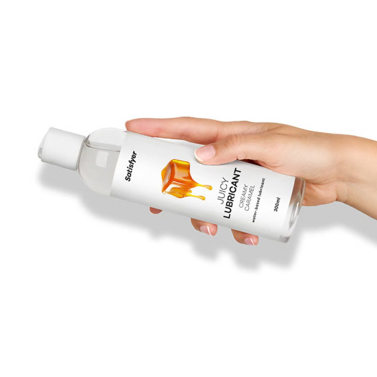 Лубрикант на водной основе, кремовая карамель Satisfyer Juicy Lubricant Creamy Caramel, 300 ml (мятая упаковка)