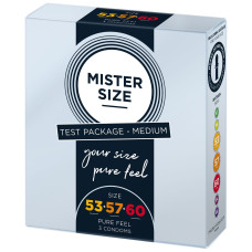 Набір презервативів Mister Size Pure Feel 53-57-60, 3 шт. (пом'ята упаковка)