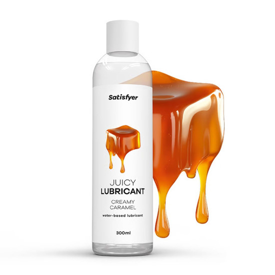Лубрикант на водной основе, кремовая карамель Satisfyer Juicy Lubricant Creamy Caramel, 300 ml (мятая упаковка)