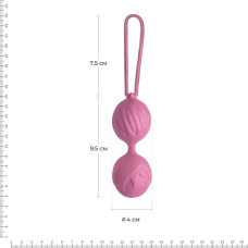 Вагінальні кульки, діаметр 4 см, вага 90 г, рожеві Adrien Lastic Geisha Lastic Balls BIG Pink, L