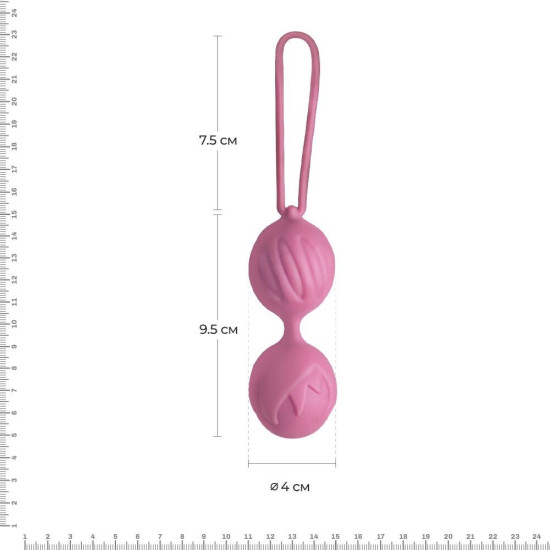 Вагінальні кульки, діаметр 4 см, вага 90 г, рожеві Adrien Lastic Geisha Lastic Balls BIG Pink, L