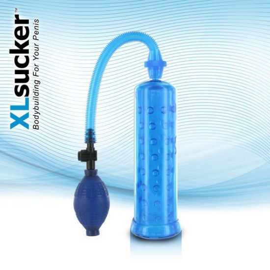 Вакуумна помпа для члена довжиною до 18 см, діаметр до 4 см, синя XLsucker Penis Pump Blue