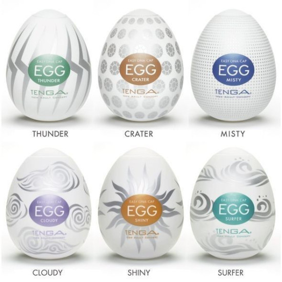 Набор из 6 яиц-мастурбаторов Tenga Egg Hard Boiled Pack