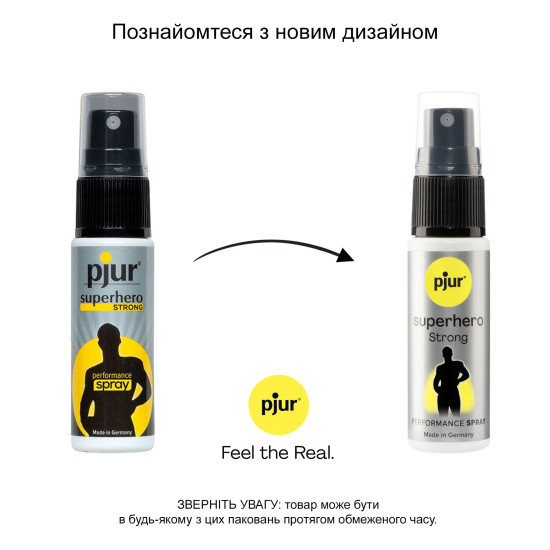 Пролонгуючий спрей з екстрактом імбиру Pjur Superhero Strong Spray, 20 ml