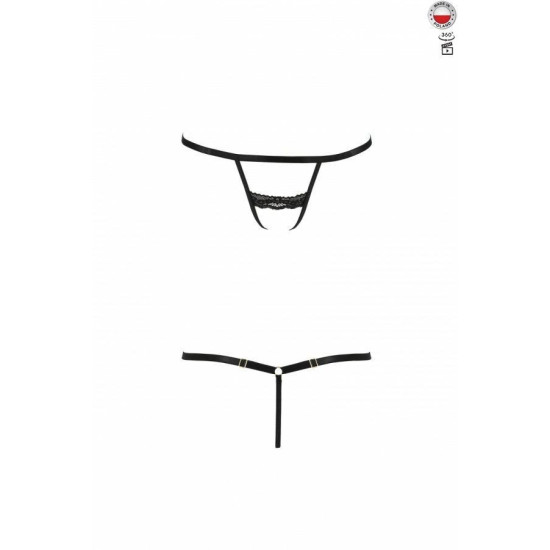 Трусики-стрепы, чёрные SHELLY THONG Black, S/M