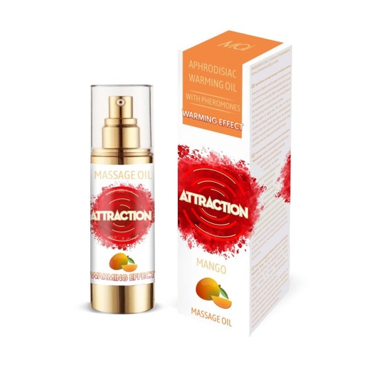Розігріваюче масажне масло з феромонами та ароматом манго MAI PHEROMON MASSAGE OIL MANGO, 30 ml