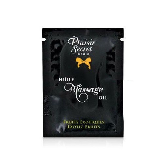 Пробник масажної олії з ароматом екзотичних фруктів Plaisirs Secrets Exotic Fruits, 3 ml