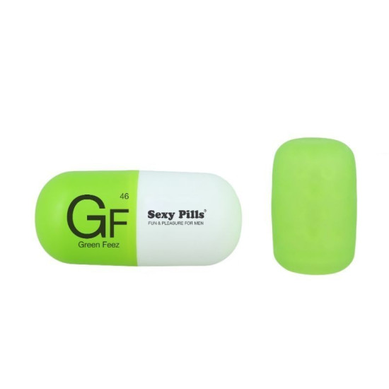Мастурбатор-пігулка зеленого кольору Love To Love Sexy Pills Green Feez