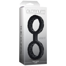 Силиконовые наручники для рук и ног, черные Doc Johnson The Cuffs Black, L