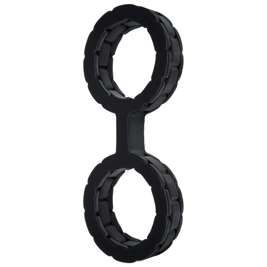 Силіконові наручники для рук і ніг, чорні Doc Johnson The Cuffs Black, L