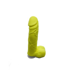 Крафтове мило-член із присоскою, натуральне, жовте Чистий Кайф Yellow, M