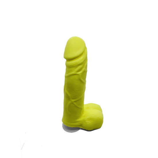 Крафтове мило-член із присоскою, натуральне, жовте Чистий Кайф Yellow, M
