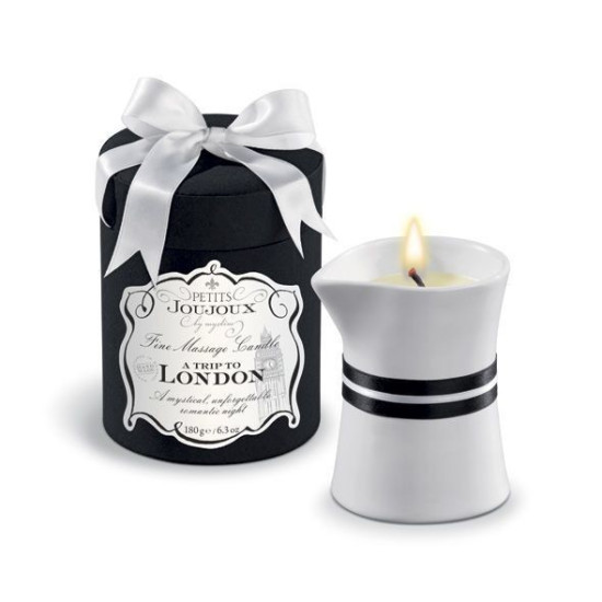 Массажная свеча с ароматом кассиса и амбры в подарочной упаковке Petits Joujoux London Rhubarb, Cassis and Ambra, 190 g