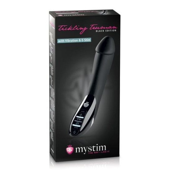 Вібратор з електростимуляцією, міостимулятор, чорний Mystim Tickling Truman eStim Black