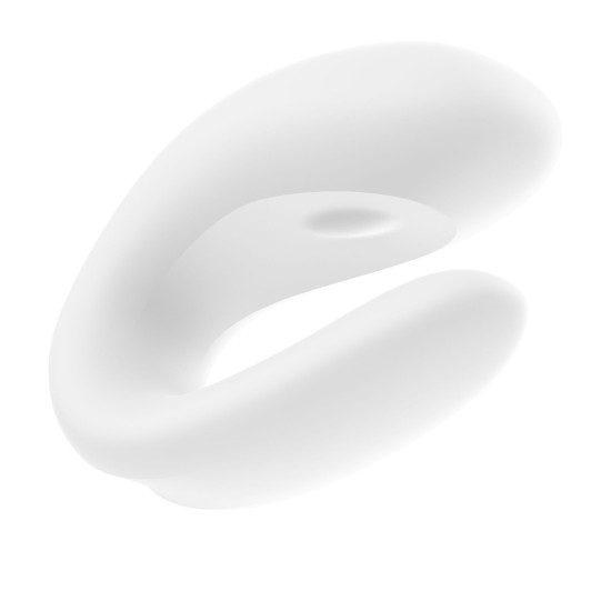 Смарт-вібратор для пар з широким кліторальним стимулятором, білий Satisfyer Double Joy White