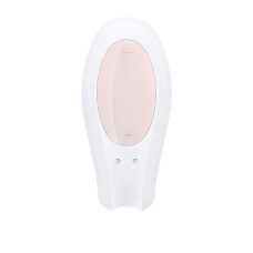 Смарт-вибратор для пар с широким клиторальным стимулятором, белый Satisfyer Double Joy White