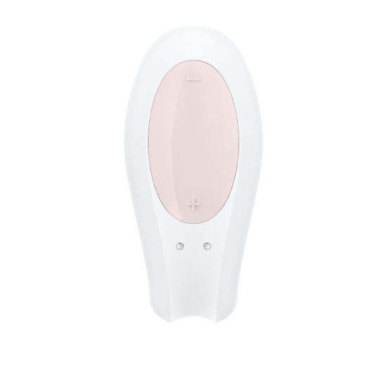 Смарт-вібратор для пар з широким кліторальним стимулятором, білий Satisfyer Double Joy White