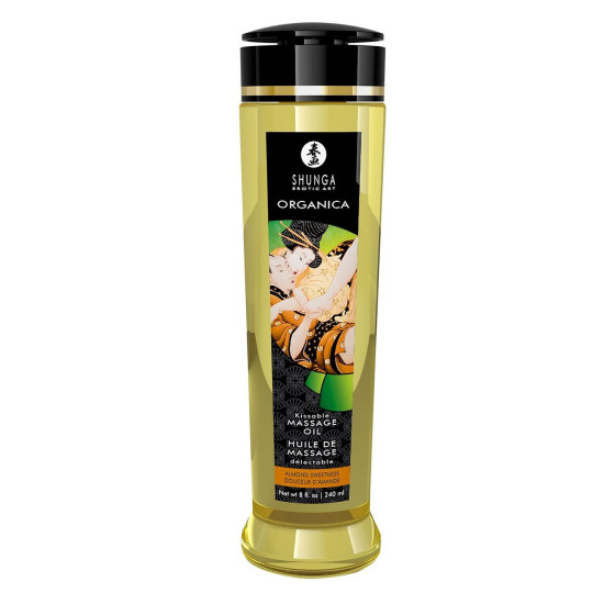 Органічна масажна олія з вітаміном Е та ароматом мигдалю Shunga ORGANICA Almond Sweetness, 240 ml