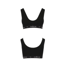 Спортивный топ с широкой резинкой, черный Passion PS004 Top Black, S