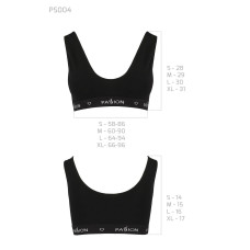 Спортивный топ с широкой резинкой, черный Passion PS004 Top Black, S