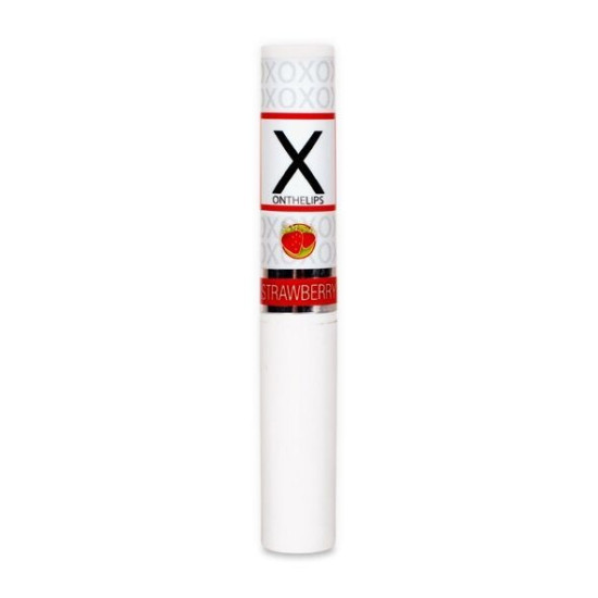 Клубничный возбуждающий бальзам для губ с феромонами Sensuva X on the Lips Strawberry