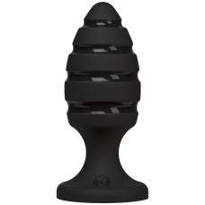 Анальная пробка со спиральным каналом, черная Doc Johnson Platinum Premium Silicone The Blast Black