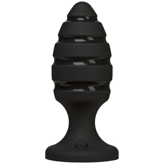 Анальна пробка зі спіральним каналом, чорна Doc Johnson Platinum Premium Silicone The Blast Black
