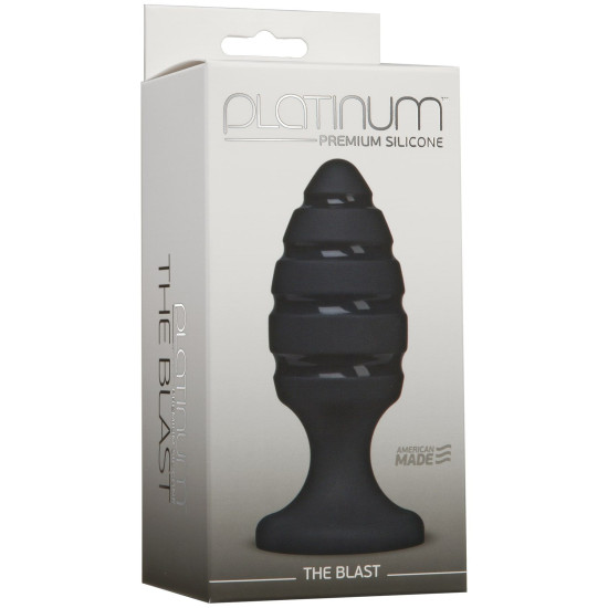 Анальна пробка зі спіральним каналом, чорна Doc Johnson Platinum Premium Silicone The Blast Black