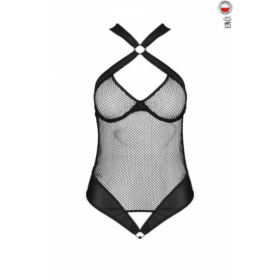 Сетчатое боди с халтером, черное Amanda Body Passion, L/XL