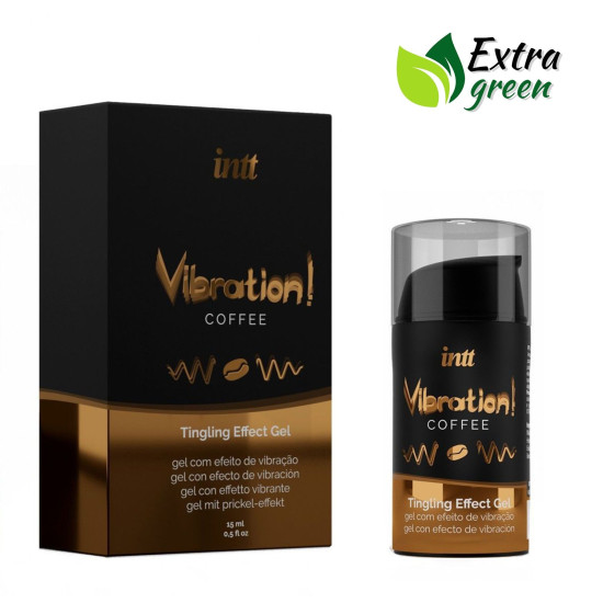 Жидкий вибратор со вкусом кофе Intt Vibration EXTRA GREEN Coffee, 15 ml